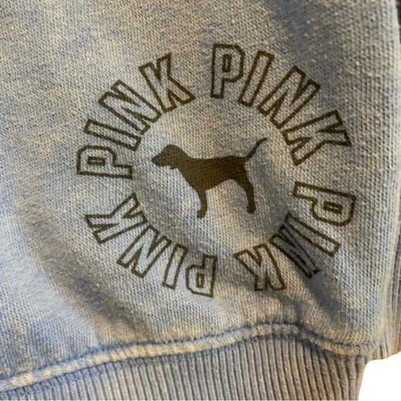 PINK Periwinkle Blue Fade Crew Neck Sweatshirt - Picture 9 of 11